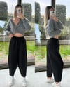 Balon model double kumaş salaş pantolon