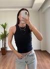 Basic Lacivert Halter Yaka