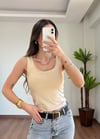 Bej Çift Katlı Atlet Body