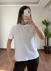 Beyaz Pamuklu Basic Tshirt
