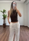 Bürümcük Kumaş Beyaz Pantolon