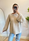 Casa Oversize Pütür Bej Kazak