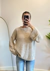 Casa Oversize Pütür Bej Kazak