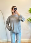 Casa Oversize Pütür Gri Kazak