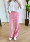 Cosmo Pembe Bel Lastik Detay Palazzo Pantolon