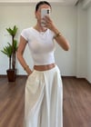 Doris Beyaz Etek Pantolon