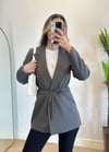 Eyos Antrasit İpli Blazer Ceket