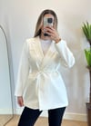 Eyos Beyaz İpli Blazer Ceket
