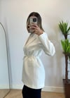 Eyos Beyaz İpli Blazer Ceket