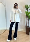 Eyos Beyaz İpli Blazer Ceket