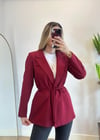 Eyos Bordo İpli Blazer Ceket