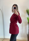 Eyos Bordo İpli Blazer Ceket