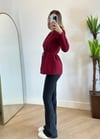 Eyos Bordo İpli Blazer Ceket