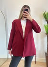 Eyos Bordo İpli Blazer Ceket