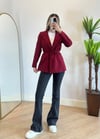 Eyos Bordo İpli Blazer Ceket