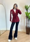 Eyos Bordo İpli Blazer Ceket