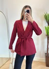 Eyos Bordo İpli Blazer Ceket
