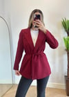 Eyos Bordo İpli Blazer Ceket