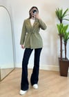 Eyos Haki İpli Blazer Ceket