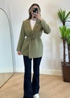 Eyos Haki İpli Blazer Ceket