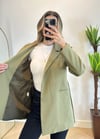 Eyos Haki İpli Blazer Ceket