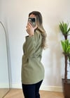 Eyos Haki İpli Blazer Ceket