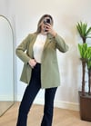 Eyos Haki İpli Blazer Ceket