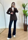 Eyos Kahverengi İpli Blazer Ceket
