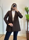 Eyos Kahverengi İpli Blazer Ceket