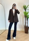 Eyos Kahverengi İpli Blazer Ceket