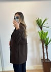 Eyos Kahverengi İpli Blazer Ceket
