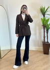 Eyos Kahverengi İpli Blazer Ceket
