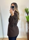 Eyos Kahverengi İpli Blazer Ceket