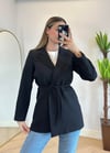 Eyos Siyah İpli Blazer Ceket