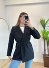 Eyos Siyah İpli Blazer Ceket