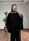 Fiona Siyah Fularlı Takım