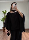 Fiona Siyah Fularlı Takım