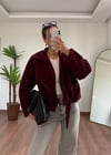 Fox Kumaş Bordo Ceket