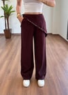 Fularlı Bordo Pantolon