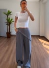Fularlı Füme Pantolon