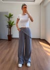 Fularlı Füme Pantolon