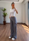 Fularlı Füme Pantolon