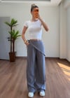 Fularlı Füme Pantolon