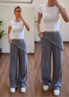 Fularlı Füme Pantolon