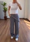 Fularlı Füme Pantolon