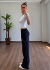 Fularlı Lacivert Pantolon