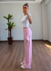 Fularlı Pembe Pantolon