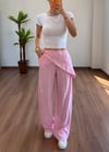 Fularlı Pembe Pantolon