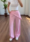 Fularlı Pembe Pantolon