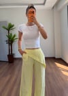 Fularlı Sarı Pantolon